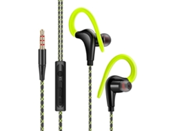 Fone De Ouvido Esportivo 3, 5mm Com Gancho De Orelha, À Prova D Água, Estéreo, Para Corrida, Com Cancelamento De Ruído
