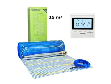 Kit De Aquecimento Elétrico Para Piso Radiante 15 M², 170 W/m² Termóstato Hw500, Grand Meyer