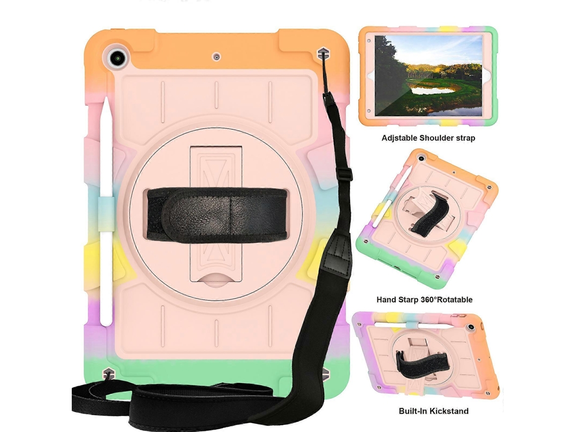 Capa de silicone híbrida à prova de choque Webake para tablet com alça de ombro
