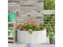 Vidaxl Floreira Branco 90 X 45 X 35 Cm Aço