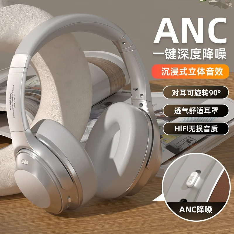 (prateado) Fones De Ouvido Supra-auriculares Bluetooth 5.3 Com Cancelamento De Ruído, Hi-fi Sem Fio, Bateria De Longa Duração.
