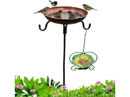 Bebedouro para Pássaros para Exterior Decoração de Jardim com Estaca Às Intempéries Bebedouro para Pássaros com CHABERLU