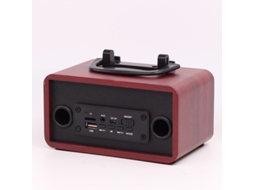 Coluna Bluetooth Mini sistema de áudio retrô de madeira  Portátil de alto volume ao ar livre