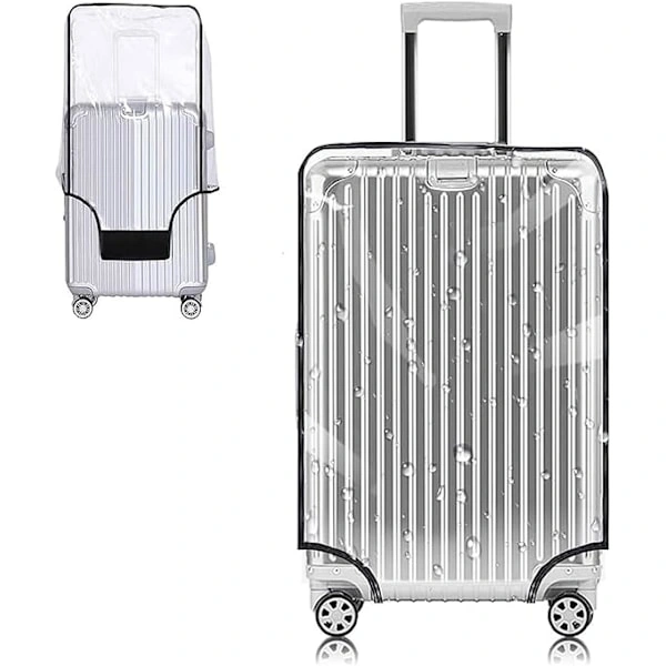 Capa transparente PVC para mala de viagem 30 polegadas, com rodas AQUAFORGE