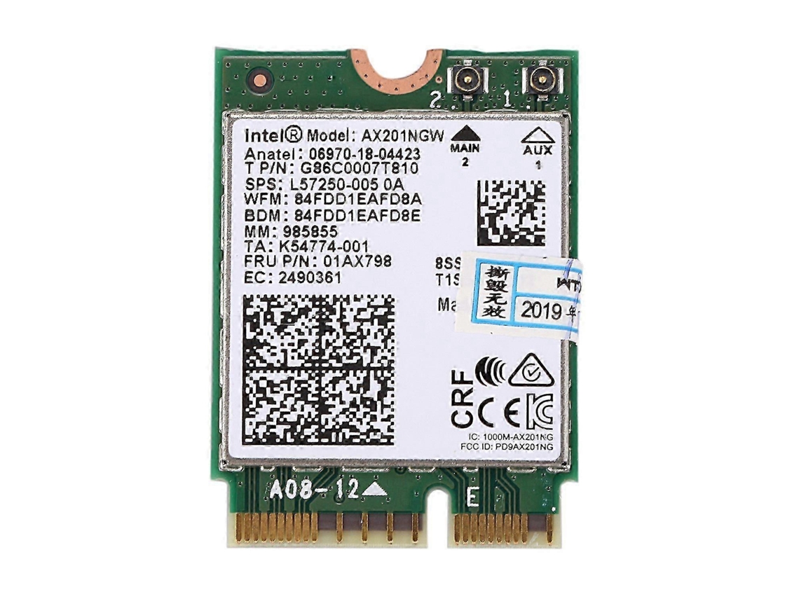 Lurelia Placa Wi-fi M.2 Ngff Ax201 Ax201ngw Wi-fi 6 2,4 Gbps Dual Band 2,4/5 Ghz Bluetooth 5.0 Antena