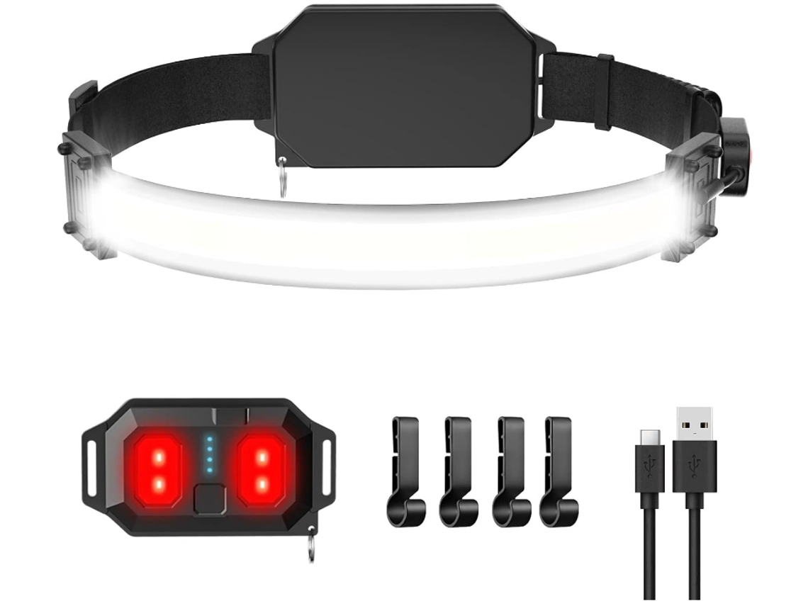Farol Recarregável BISBISOUS Tly-T1 Led 1000 Lúmens Vermelho Branco 5 Modos Ipx6 Preto VIGA EUROPE