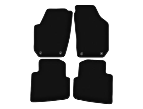 Tapetes De Veludo Preto Básico Para: Skoda Praktik Kombivan (2006-2015)