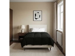 Vidaxl Edredom De Inverno 140 X 220 Cm Inverno Preto Respirável