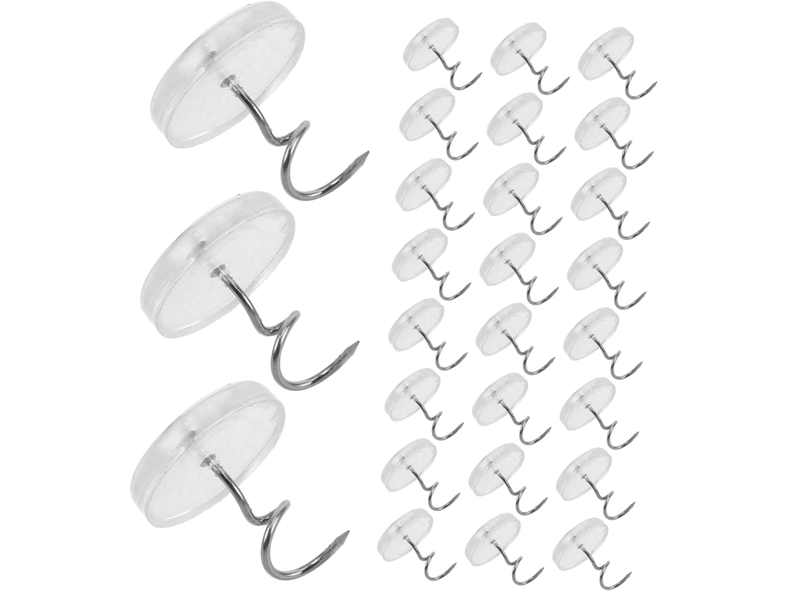 Cabilock Conjunto de 100 Pregos para Fixação Rodapés Transparentes, Pinos de Fixação para Estufados, Fixadores para
