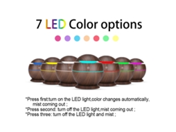 2026 humidificador Usb com 7 Luzes Led Coloridas Difusor de Aroma de Óleo Neblina Fria Luz Noturna para Casa e Escritório