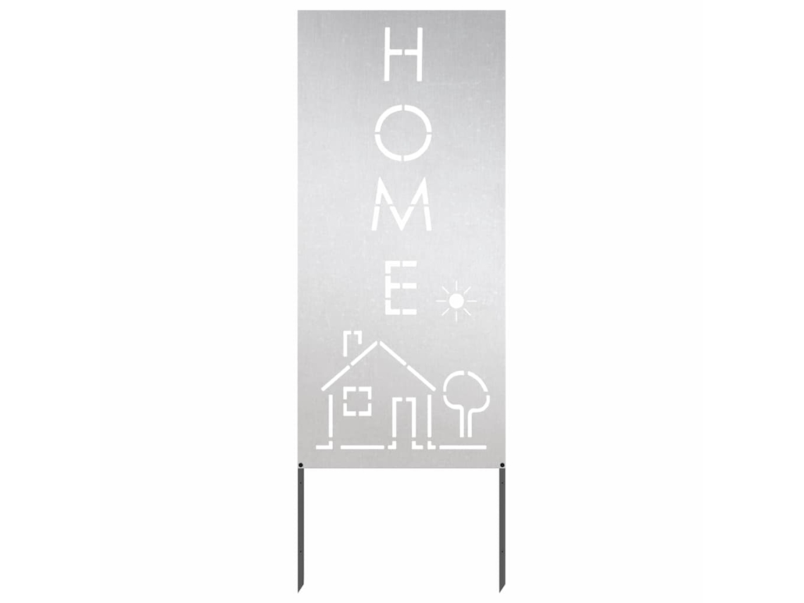 Conjunto 1 Tela De Jardim Vidaxl Prateado Aço (50 X 140 Cm)