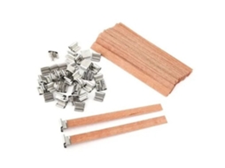 2026 mechas de Madeira para Velas 0,6x5,9 Polegadas Sem Fumo com Suporte de Aço Inoxidável para Fabricação Diy de Velas