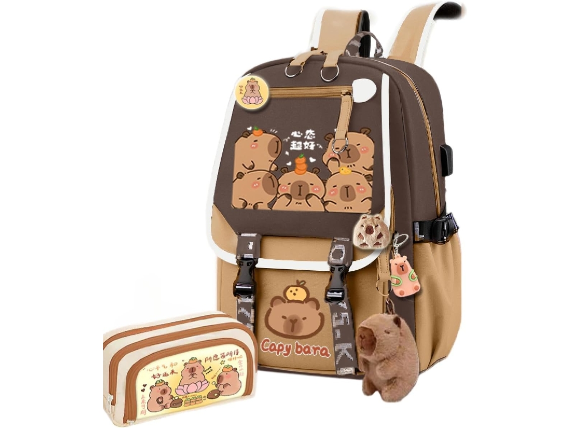 Conjunto De Mochila Escolar Infantil, Com Estojo Elysve
