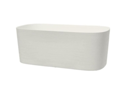 Floreira com reserva de água - GARDEN ID Respect - Branco 50 x 17 cm - 100 lixo doméstico - 100 reciclável - Superfície estruturada.