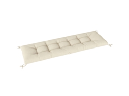 Almofada para Espreguiçadeira em Espuma Viscoelástica com Tiras, Proteção Uv50+, 198x65x13cm, Bege PONTOCASA