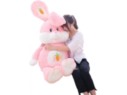 Pelúcia Coelho Rosa Gigante 28 Polegadas Boneca Animais De Pelúcia Presente Aniversário Meninos Brinquedos Páscoa