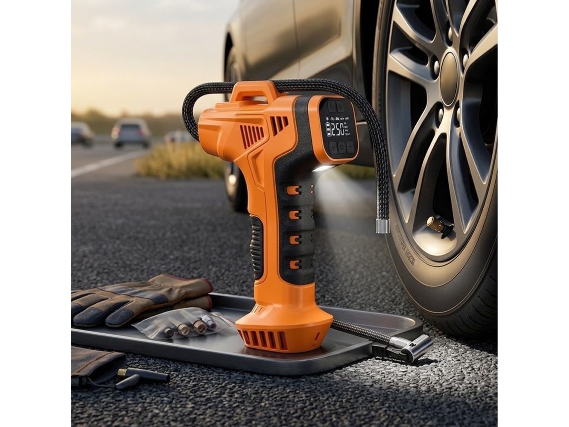 Compressor De Ar Compacto De 21 Cm Com 4 Bicos De Abs