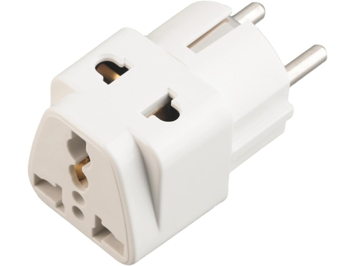 Adaptador De Tomada Europeia Nuobesty 10-16a 250v Para Tomada De Parede Embutida Em Abs E Cobre.