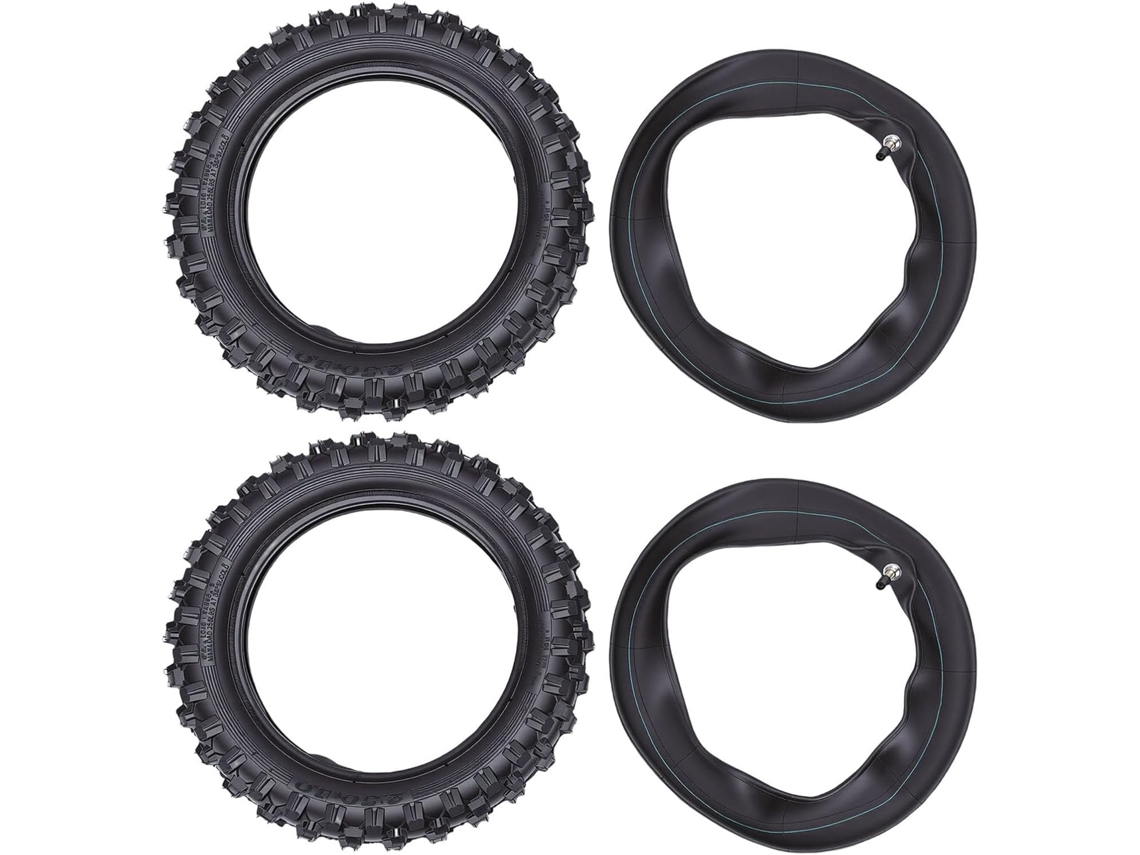 Conjunto De Pneu E Câmara Ar Gototop 2 5 10 Para Motocross, Borracha Espessa, Com Capacidade Máxima De Carga 255 Libras
