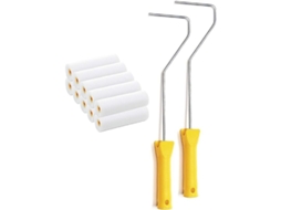 Kit de 10 Rolos de Pintura 10cm + 2 Suportes S/MARCA