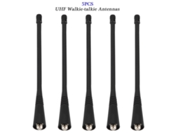 5pcs Antena Para Rádio Walkie Talkie Uhf 400-470mhz 16.5cm/6.5polegadas Compatível Com Gp68/gp88/gp328/gp338