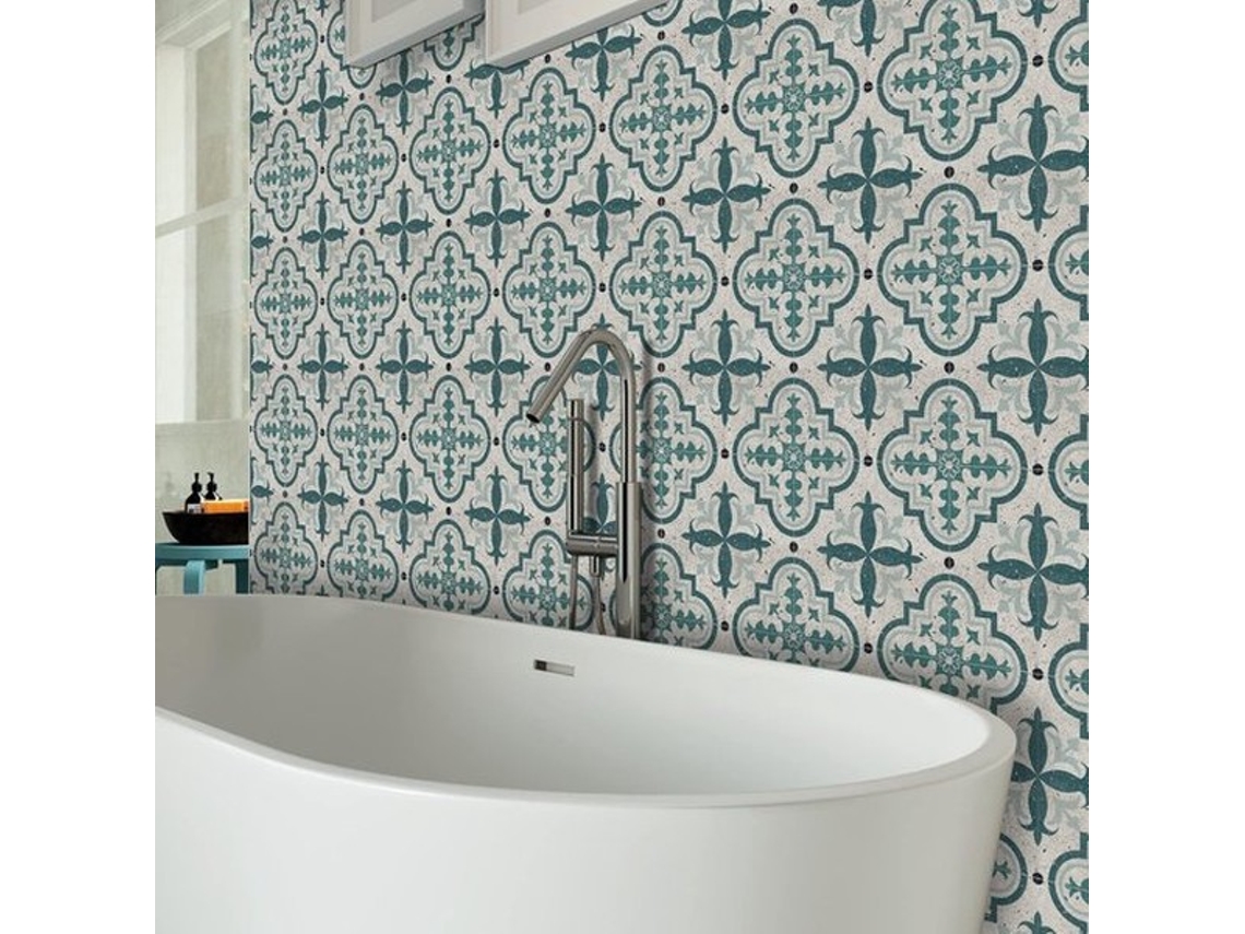 Adesão Vinyl Água - Resistente - Antideslizante - Pvc - 30x30cm - Apropriado Para Sala De Estar/cocina/sala De Banho - Decalcomanias De Piso