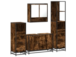 Bathroom Furniture Set, Bathroom Furniture Sets Vidaxl Marrom Madeira Processada (n/a)
