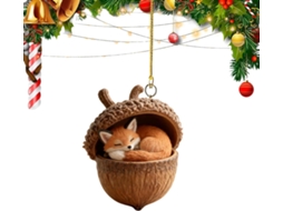 Decorações De Animais Em Forma De Bolota Em Acrílico 2d | Para Árvore De Natal