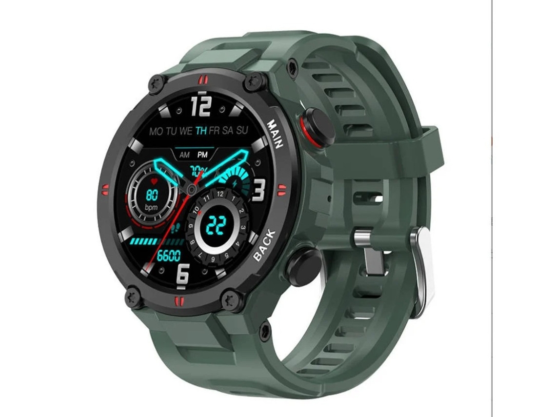 Smartwatch Bluetooth Chamada Pedômetro Música Cham Rec Masculino Verde Letra Bestvite