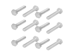 Parafusos Sextavados M10x50mm em Aço Inoxidável, Totalmente Roscados,