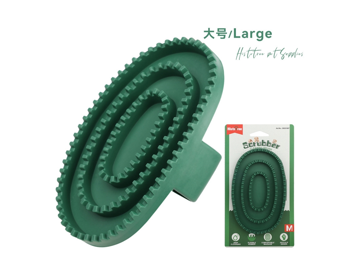 Luva Banho Pet Massagem Remove Pelos Verde