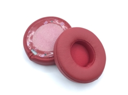 Almofada para Auscultadores Beats Solo2 Wireless de Espuma Macia Pele de Proteína Vermelho Escuro XIAOMOYU