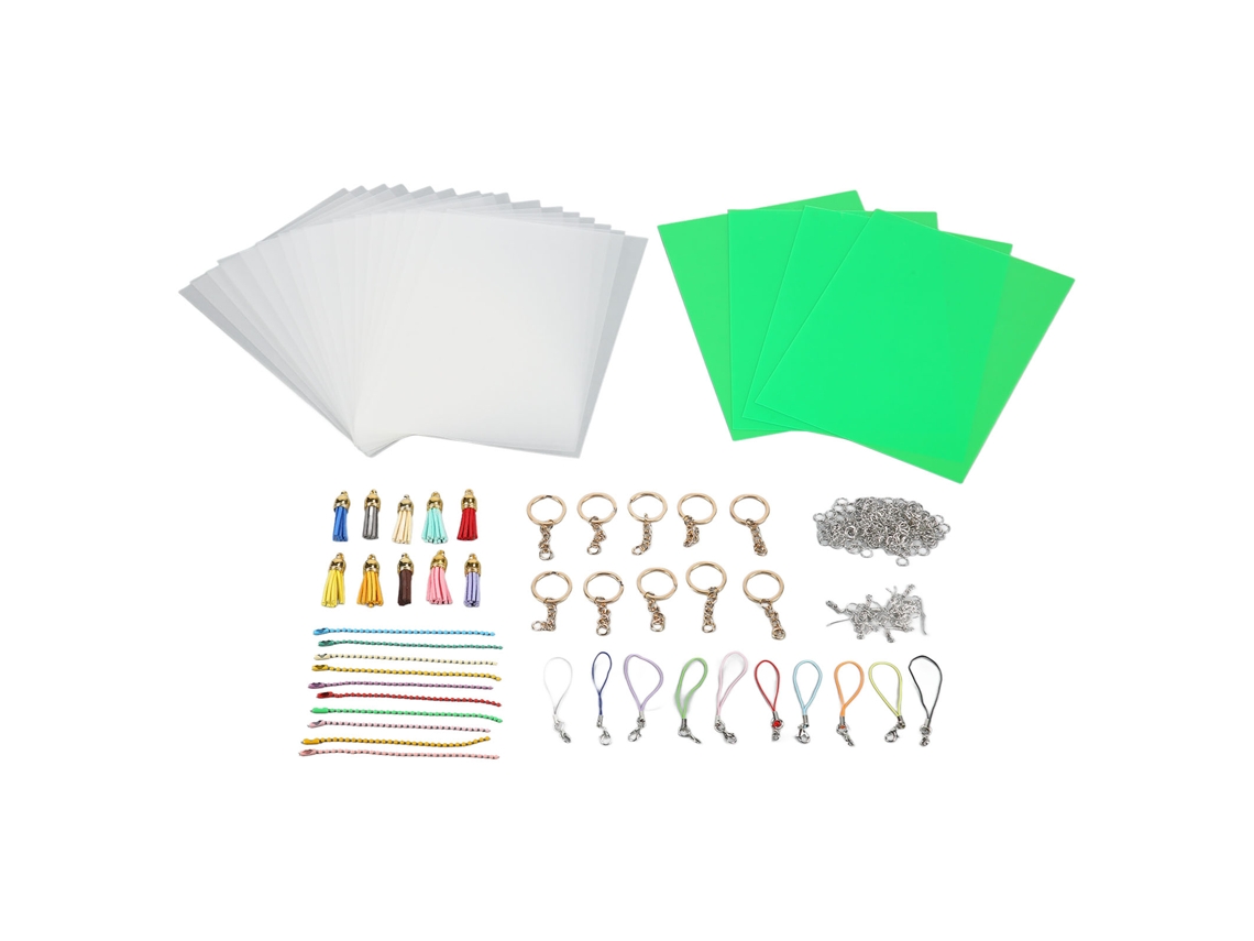 Kit De Folhas De Filme Termorretrátil Para Artesanato Diy Chaves Pingentes Acessórios