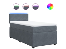 Box Spring Bed, Box Spring Beds Vidaxl Cinzeto Veludo (90 X 190 Cm)