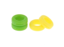 7x2 Pares de Ganchos Silicone Antiderrapantes para Óculos, Amarelo e Verde GOKOCO