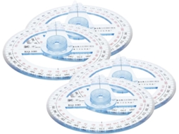 Transferidores Circulares De Plástico Artibetter, Conjunto Portátil Com 4 Peças, Superfície Lisa Para Decoração Escolar