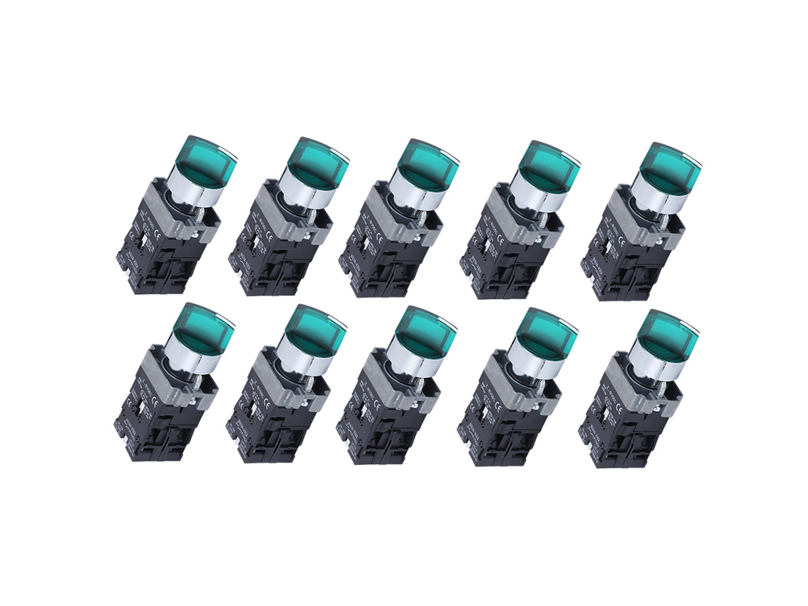 10 peças Berm Interruptores de botão normalmente fechados AC 220V/24V Modelo Bem Xb2 20xd/3124v