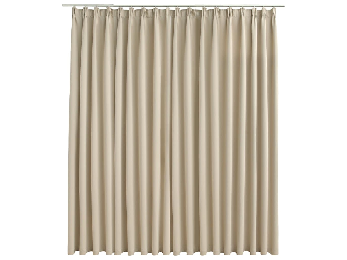 Conjunto 1 Cortina Vidaxl Bege Tecido (290 Cm)