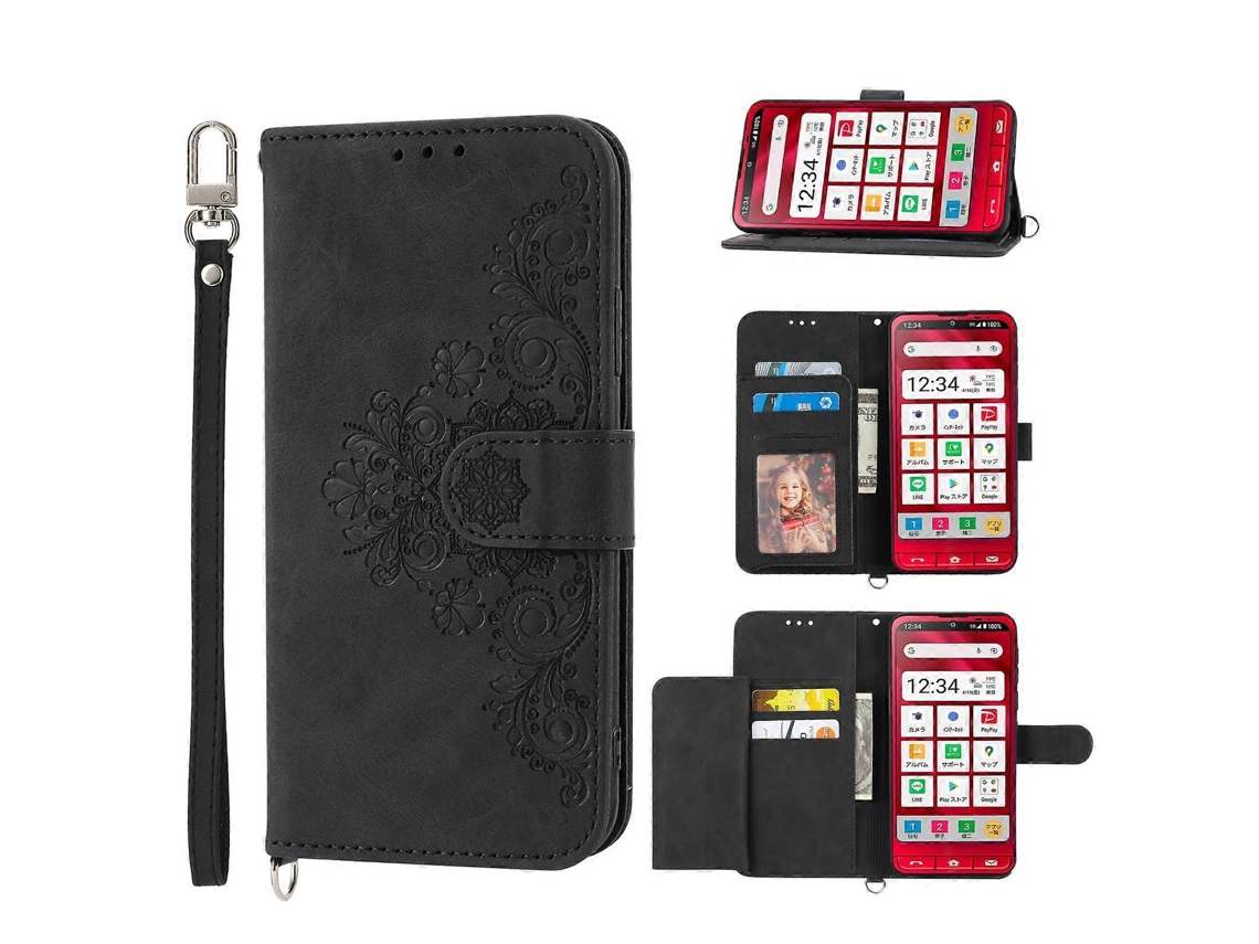 Capa De Celular De Couro Com Relevo E Flores Para Sumaho, Da Sharp Simple, Com 6 Toques De Pele