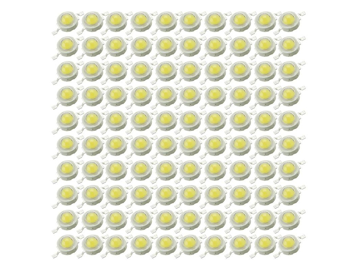 Rebe 100 Perlas Led Branco Natural 1w 4000k Chip de Luz de Alto Rendimiento com Material de Alumínio Branco Natural