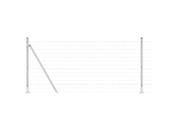 Conjunto 1 Cerca Externa Vidaxl Prateado Aço (10 X 0,8 M)