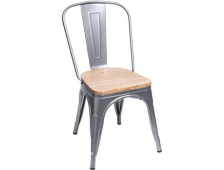 Cadeira  Torix (Cinzento - 46 x 85 x 46 cm - Aço Reforçado - Madeira)