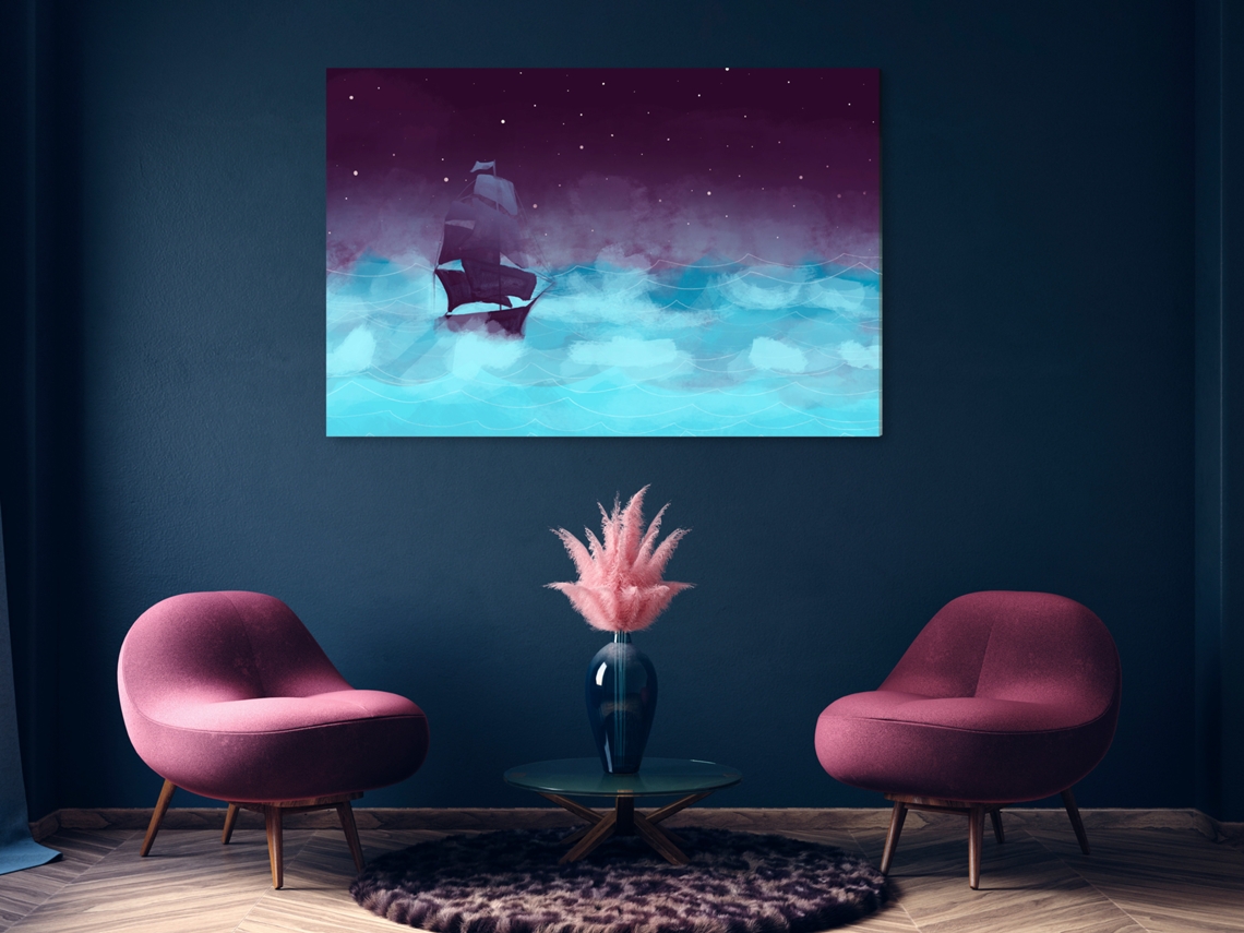Quadro ARTGEIST Night Waves (1 Part) Wide - Third Variant (120x80)