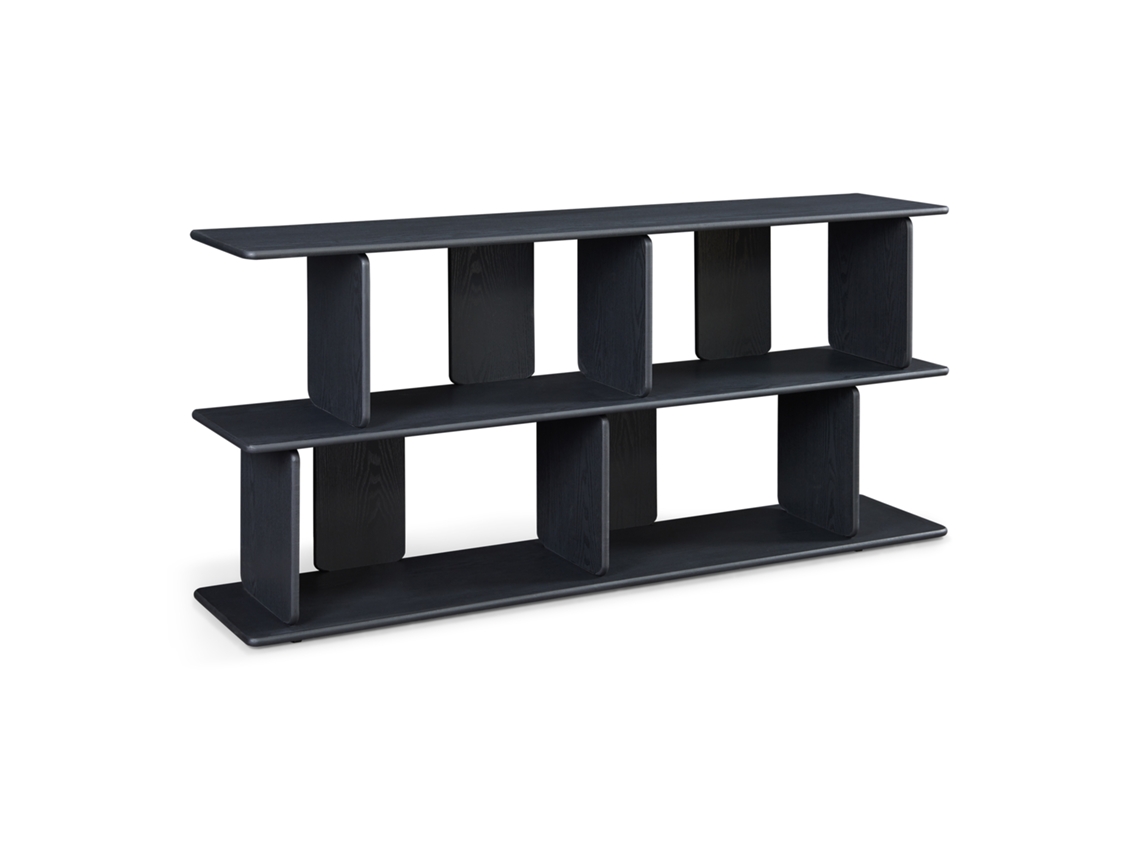 Librería Gäljami 4 Compartimentos Abiertos 160x35x74cm - Preto [EN.CASA]