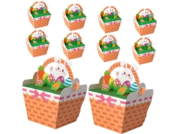Hakidzel Conjunto De 10-caixas Doces Reutilizáveis Para Páscoa Com Desenhos Animados, Caixas Para Biscoitos E Chocolates