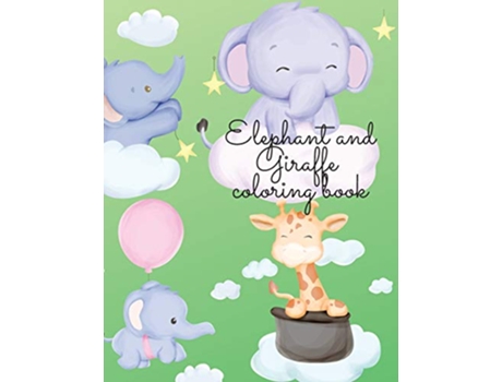 Livro Elephant and Zebra coloring book de Cristie Dozaz (Inglês)