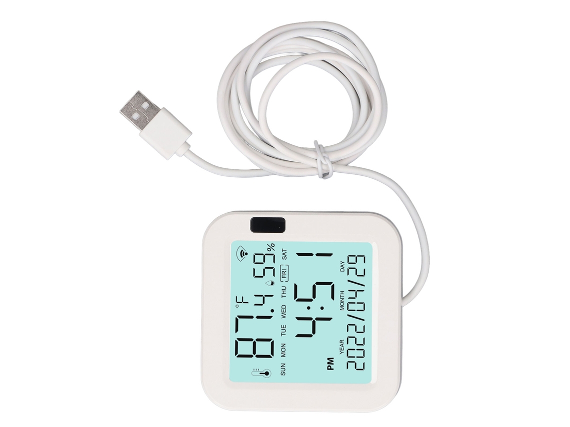 Laxiscreed Termohigrómetro Com Visor Lcd Retroiluminado Para Medir De 0-60°c E 0-99% Hr