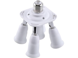 Em 1 E27 Soquete Divisor Adaptador Soquete Divisor Adaptador Soquete Adaptador Conversor Titular Para Lâmpadas Led E27 Hengjian