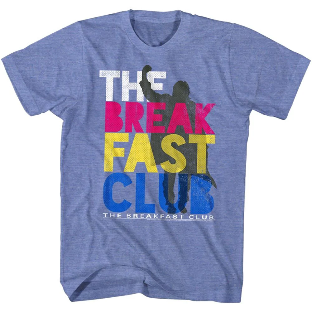 Unisex Adult T-shirt Rockinstone Breakfast Club Movie Color Heather Light Blue Sizexxl