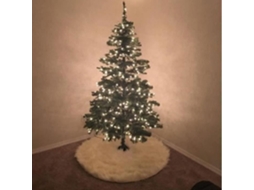 BO 90cm Árvore de Natal Tapete longo de pelúcia branco capa saia base decoração S/MARCA
